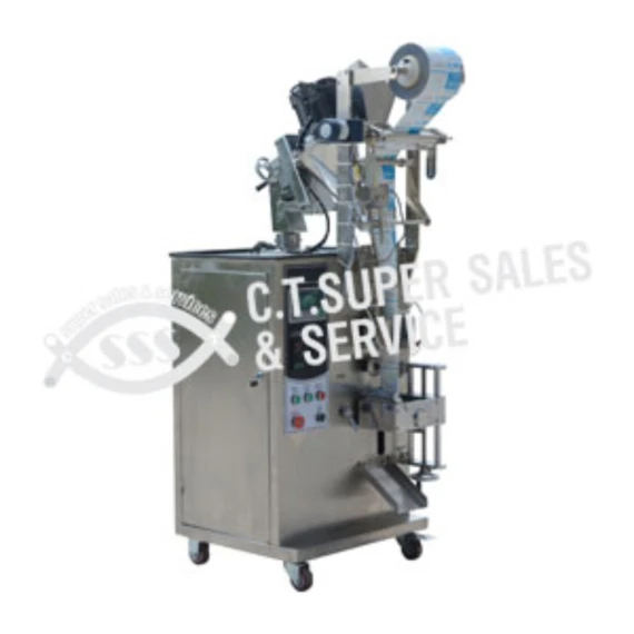 เครื่องบรรจุแนวตั้ง ระบบหนีบ แบบสกรูจ่ายวัตถุ