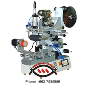 เครื่องติดสติ๊กเกอร์ขวดแบนกึ่งออโต้ รุ่น FK-615
